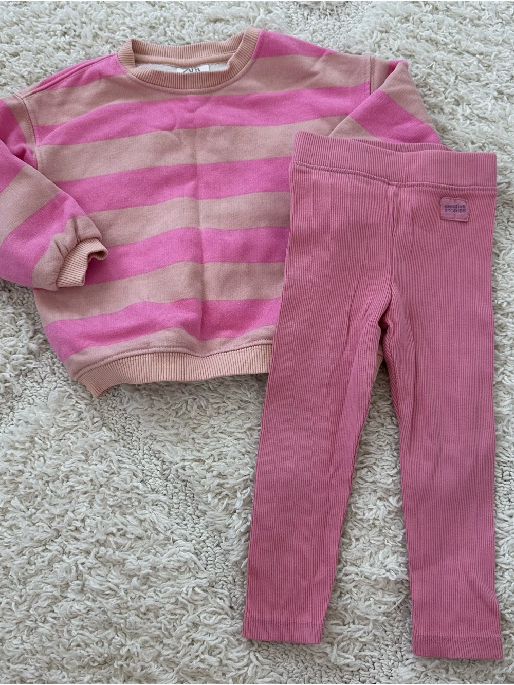 Zara Striped Pink Set